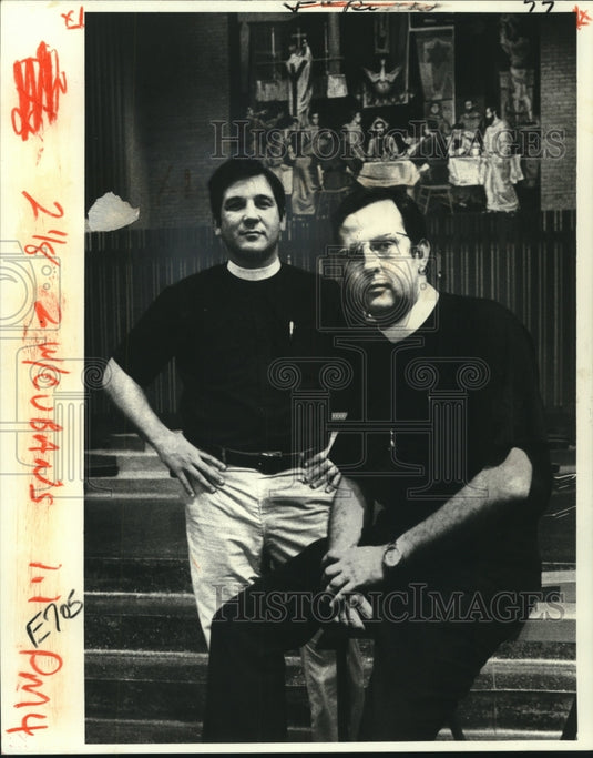1980 Press Photo Reverends Joe Doss, Leo Frade Led Cuban Refugee Mission - Historic Images
