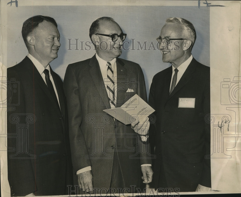 1963 Press Photo Conference Doctors Neil Weaver, Israel Fisher and John Norris-Historic Images