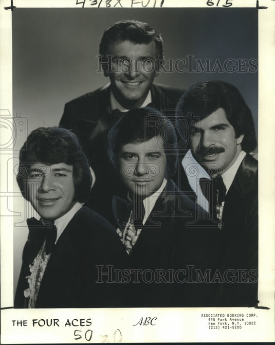 1978 Press Photo Members of the Musical Group "The Four Aces" - noo20187 - Historic Images
