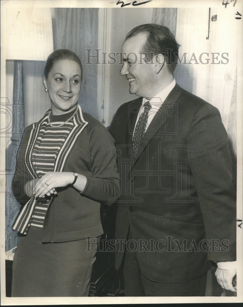 1959 Opera Singers Tina Garfi and Jon Crain in New Orleans - Historic Images