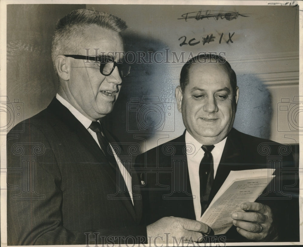 1963 Press Photo New Orleans-Reverends George W. Harbuck &amp; Benedict A. Galloway - Historic Images