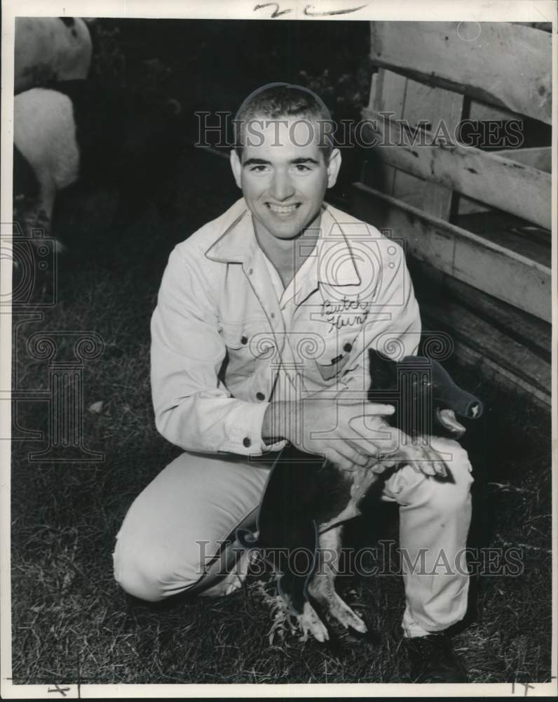 1962 Walter Hunter Jr., Good Provider with a Farm Animal-Historic Images