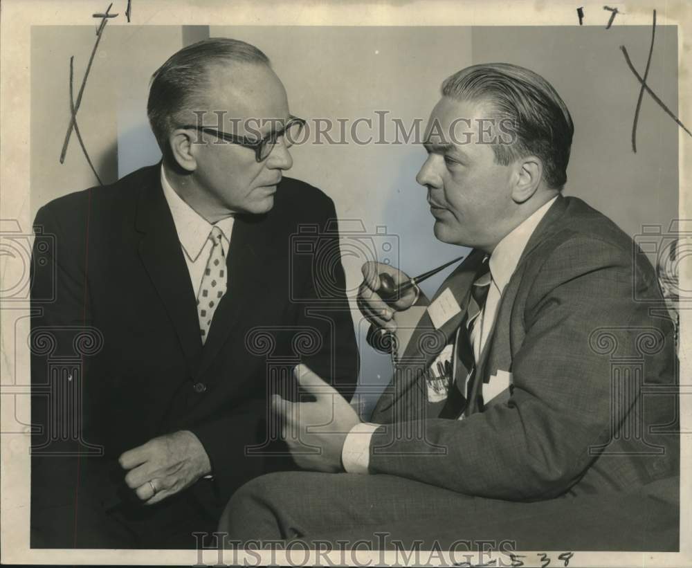 1966 Press Photo Wesley Gilbertson &amp; Richard Prindle at Governor&#39;s Conference-Historic Images