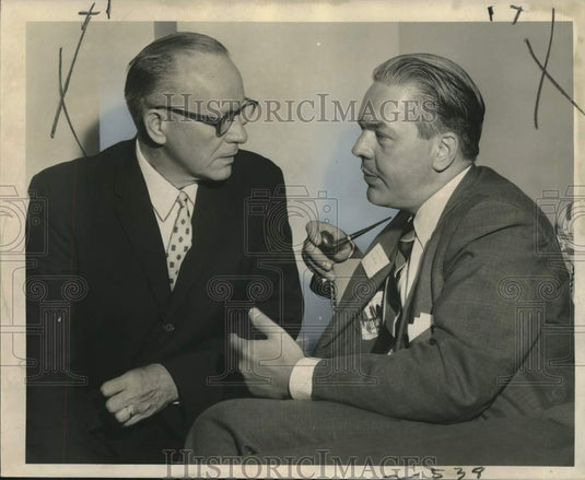 1966 Press Photo Wesley Gilbertson & Richard Prindle at Governor's Conference-Historic Images