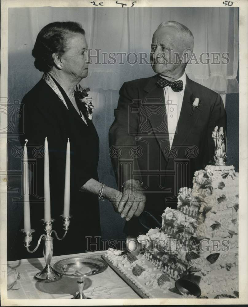 19954 Press Photo Mr. and Mrs. W.S. Good celebrate 50th wedding anniversary - Historic Images