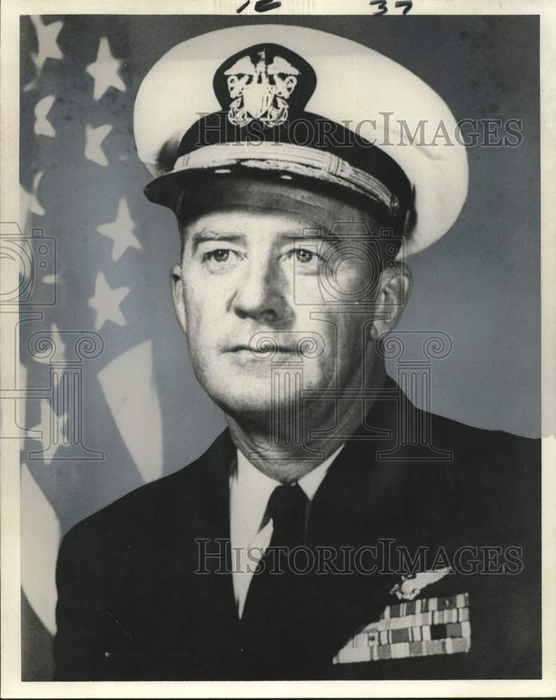 1966 Press Photo Rear Admiral Richard L. Fowler, Chief of Naval Air Reserve-Historic Images