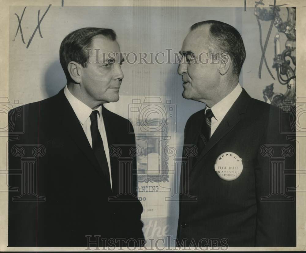 1966 Gov. John M&#39;Keithen &amp; Frank Halla at Deep South F&amp;PEA Meeting - Historic Images