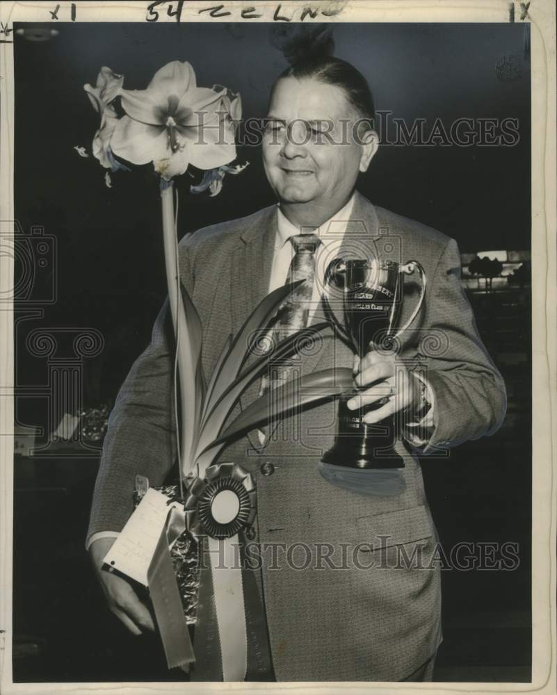 1963 All-Horticulture Amaryllis Show Tricolor Winner A.J. Haydel-Historic Images