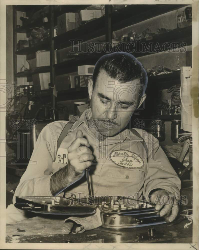 1961 Bill Guillory, Repairman for Novelty Repair Shop-Historic Images