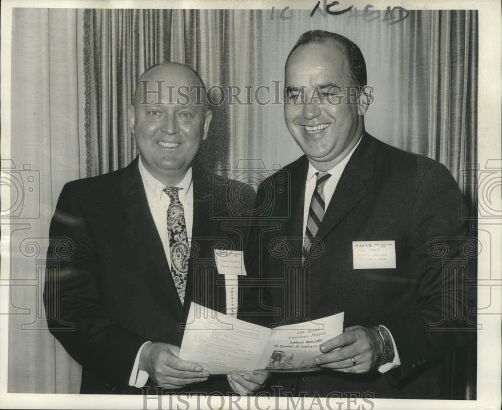 1966 Charles Crawford and Paul Haney at Royal Orleans Hotel - Historic Images