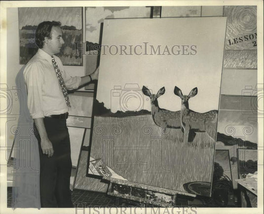 1972 Press Photo Paul Haverkamp, landscape,  Bienville Gallery - Historic Images