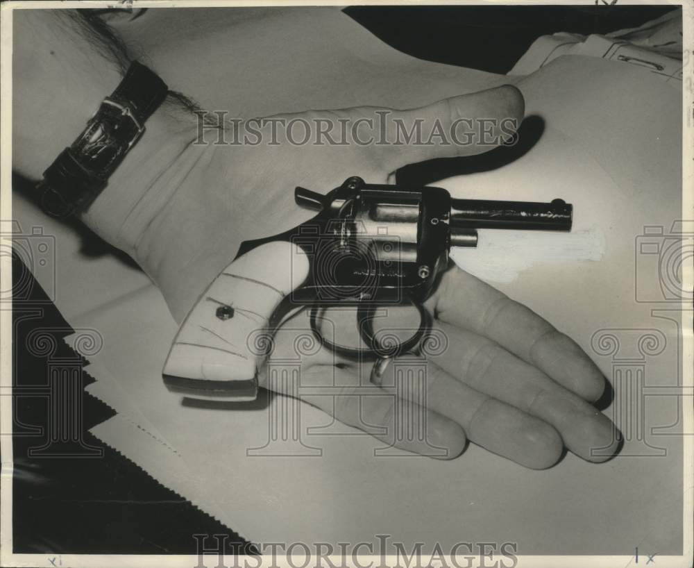 1966 Blank pistol confiscated by New Orleans Police officer-Historic Images