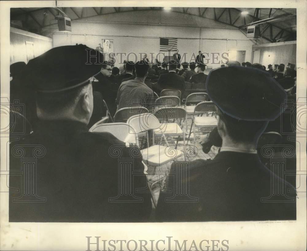 1965 Briefing at Police Academy in Louisiana for Handbook Raids - Historic Images