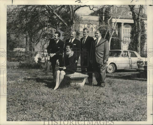 1968 Reps from Boeing Company at future site of rehabilitation home-Historic Images
