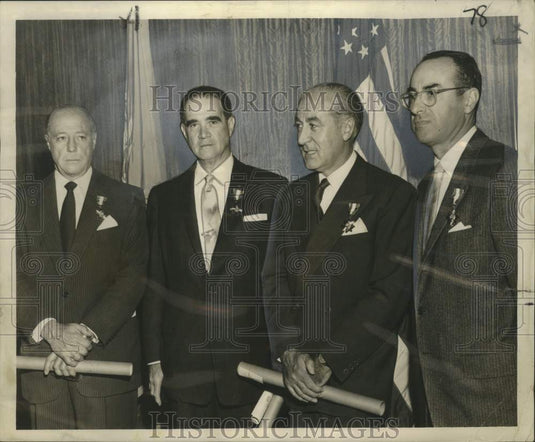 1958 Press Photo Order of Merit of New Orleans was presented to foreign reps-Historic Images