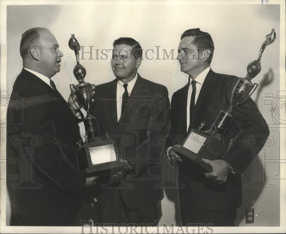 1965 Dr. Raymond Bassich, Roy Guste, and Harley Kinsmill With Trophy-Historic Images