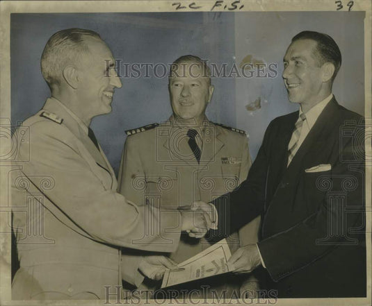 1956 Press Photo Naval Reserve Officers' School Graduation Ceremony - Historic Images