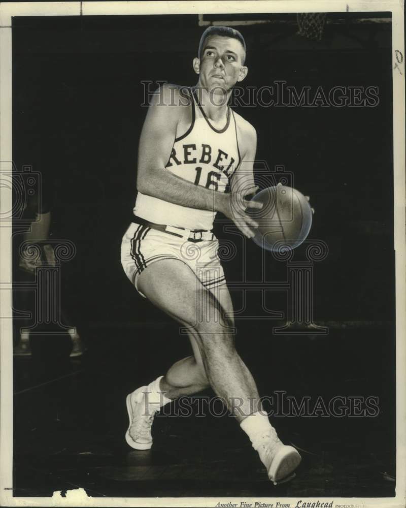 Press Photo University of Mississippi Basketball Player Joe F. Gibbon - Historic Images