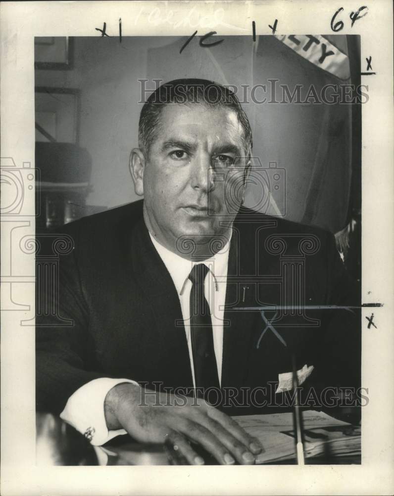 1967 New Orleans Police Superintendent Joseph Giarrusso, Seated-Historic Images