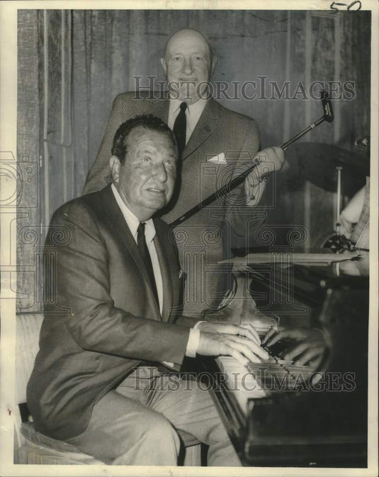 1967 Seymour Weiss & Phil Harris talk over old times in New Orleans-Historic Images