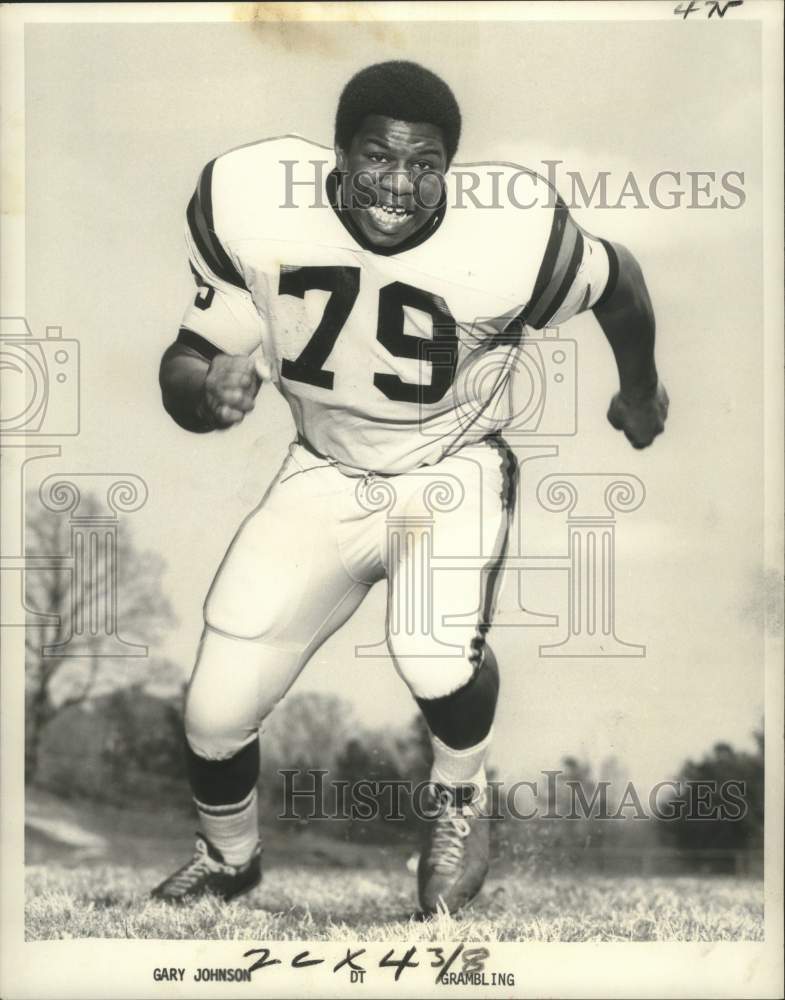 1974 Gary Johnson, Defensive Tackle, Grambling State University - Historic Images