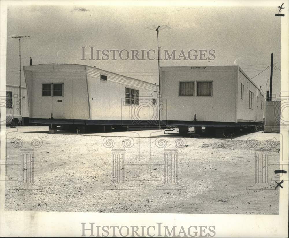 1966 trailer on Grand Isle for Joe Hair, Louisiana Wildlife official - Historic Images