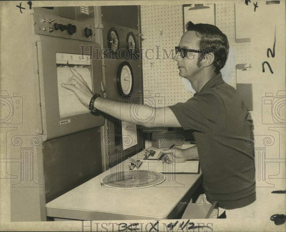 1971 Gary Hale, at US. Weather station in Boothville, Louisiana - Historic Images