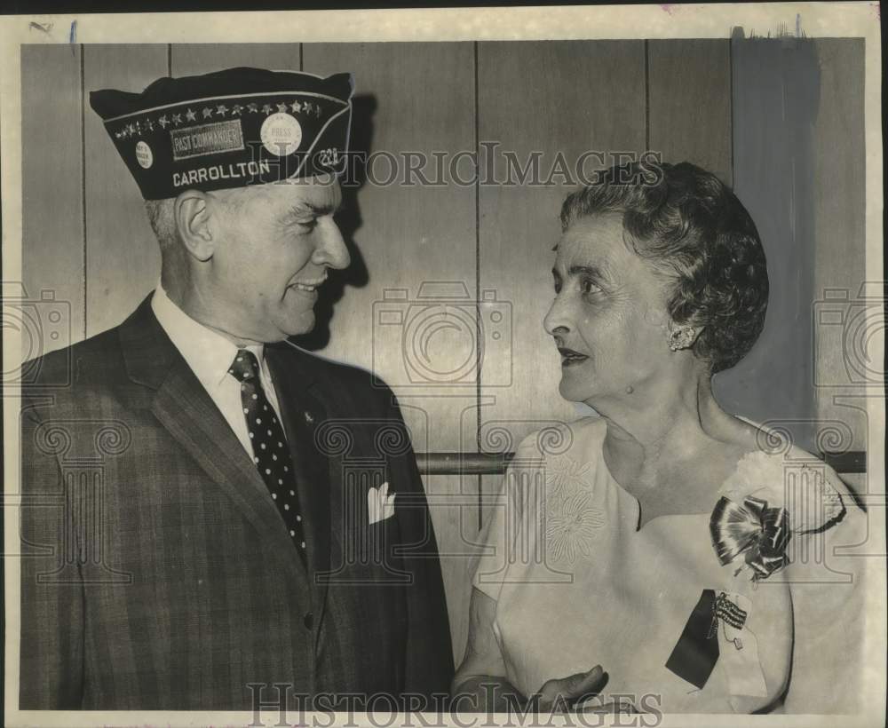 1967 Press Photo Mrs. Neils Hertz Sr. &amp; Millard Hascall of American Legion - Historic Images