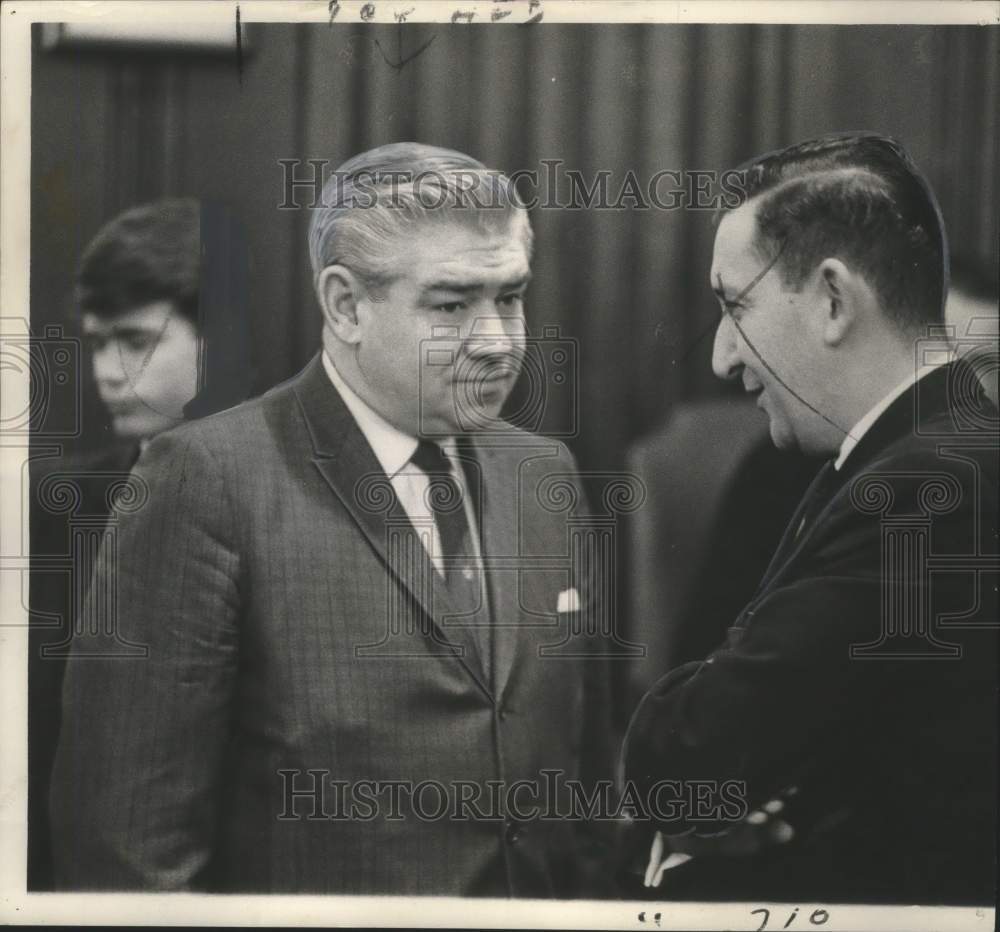 1963 Judge Edward A. Haggerty Junior &amp; Burton G. Klein before court - Historic Images