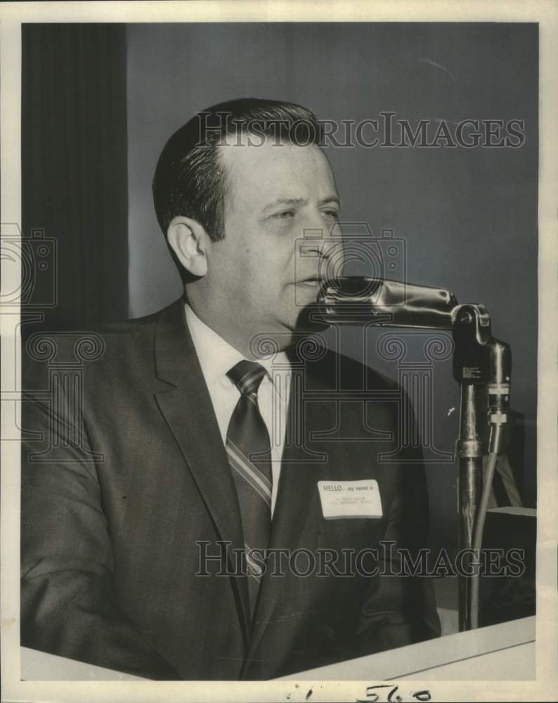 1969 Dr. Melvin Heller, Educational Consultant, Speaks in St Bernard-Historic Images