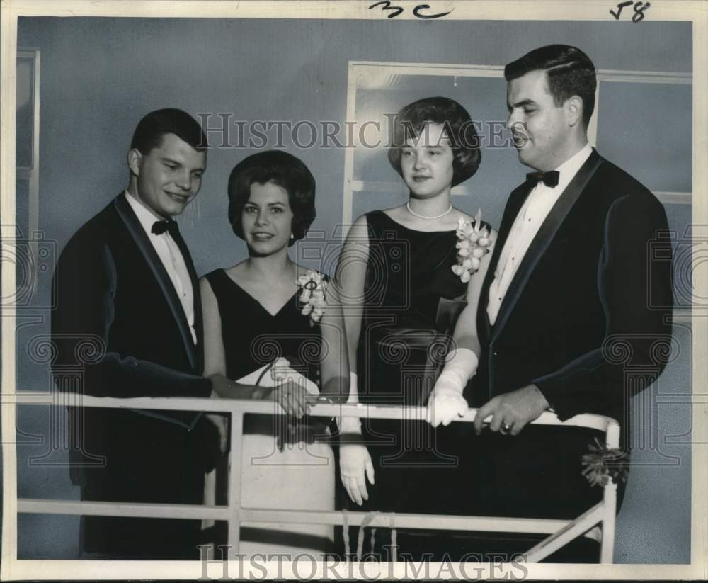 1964 Members of sorority at dance at Loyola University of the South - Historic Images