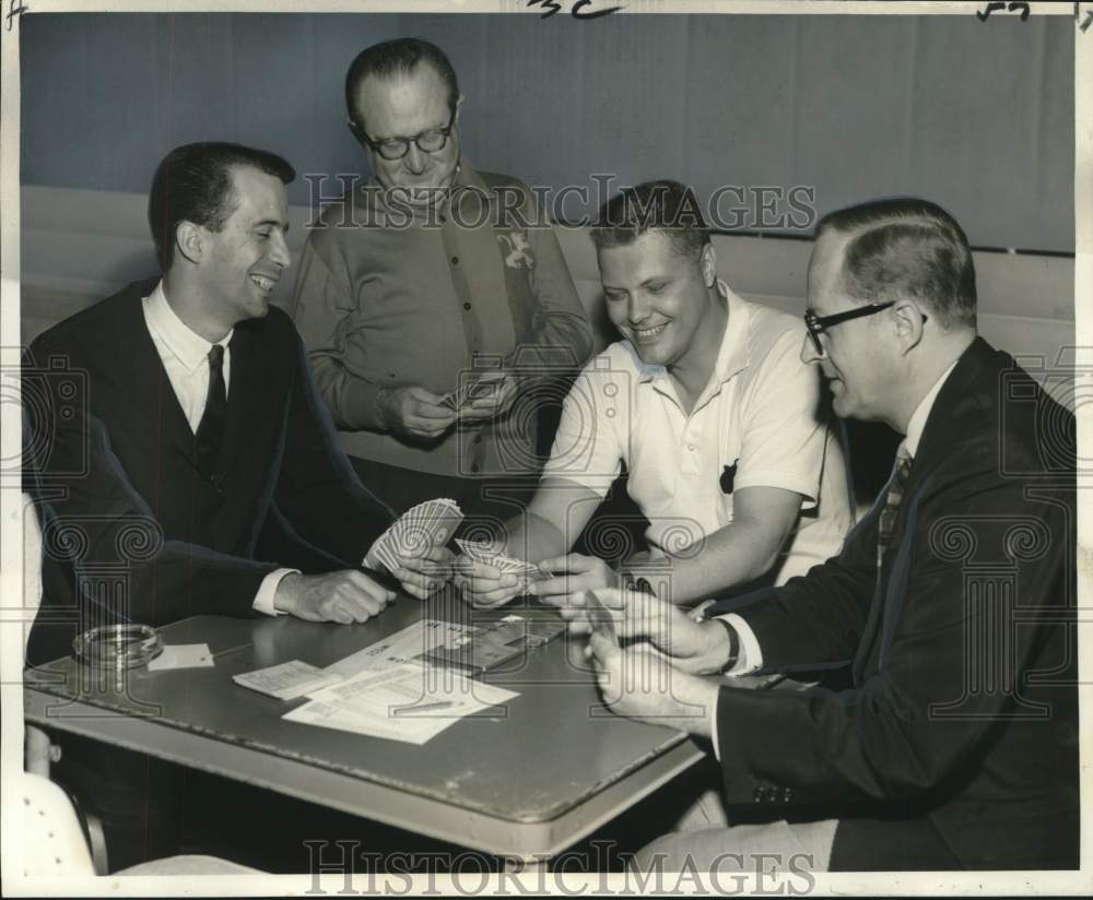 1966 Frank Hoadley of New Orleans &amp; others play cards-Historic Images