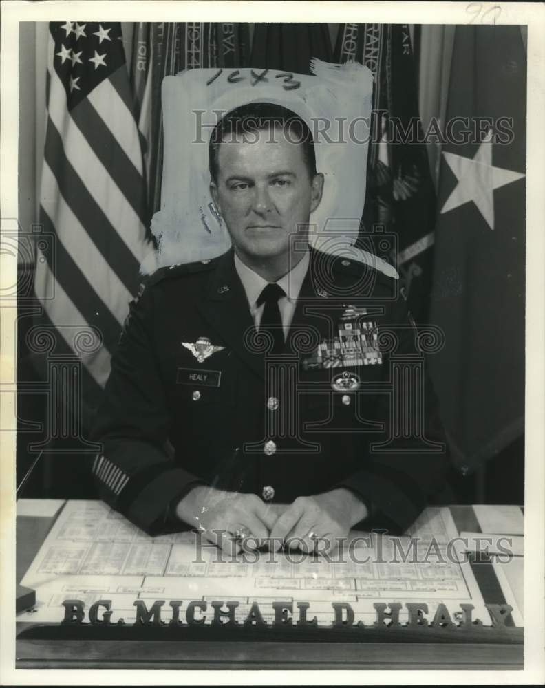 1974 Press Photo Brigadier General Micheal D. Healy - noo30925-Historic Images