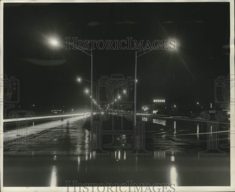 1963 New Lighting system at Jefferson Parish West Bank Expressway - Historic Images