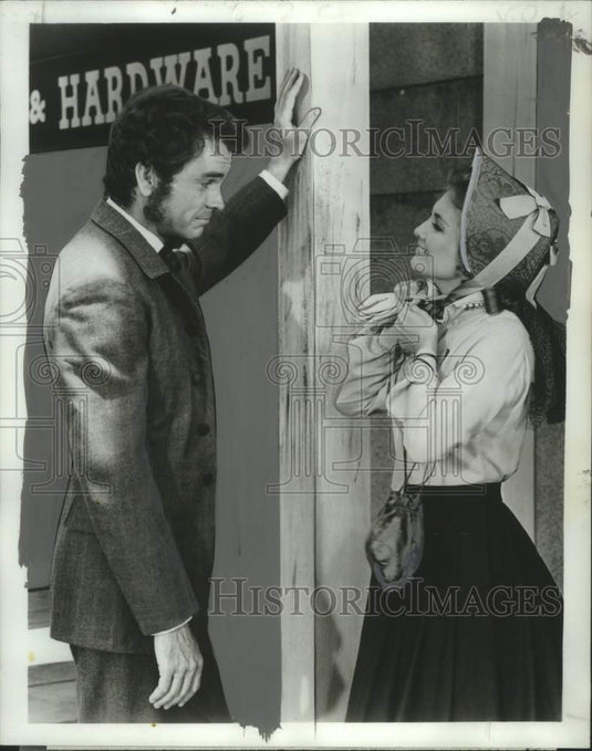 1973 Press Photo Dean Jones, Beth Brickell in "The Great Man's Whiskers" - Historic Images