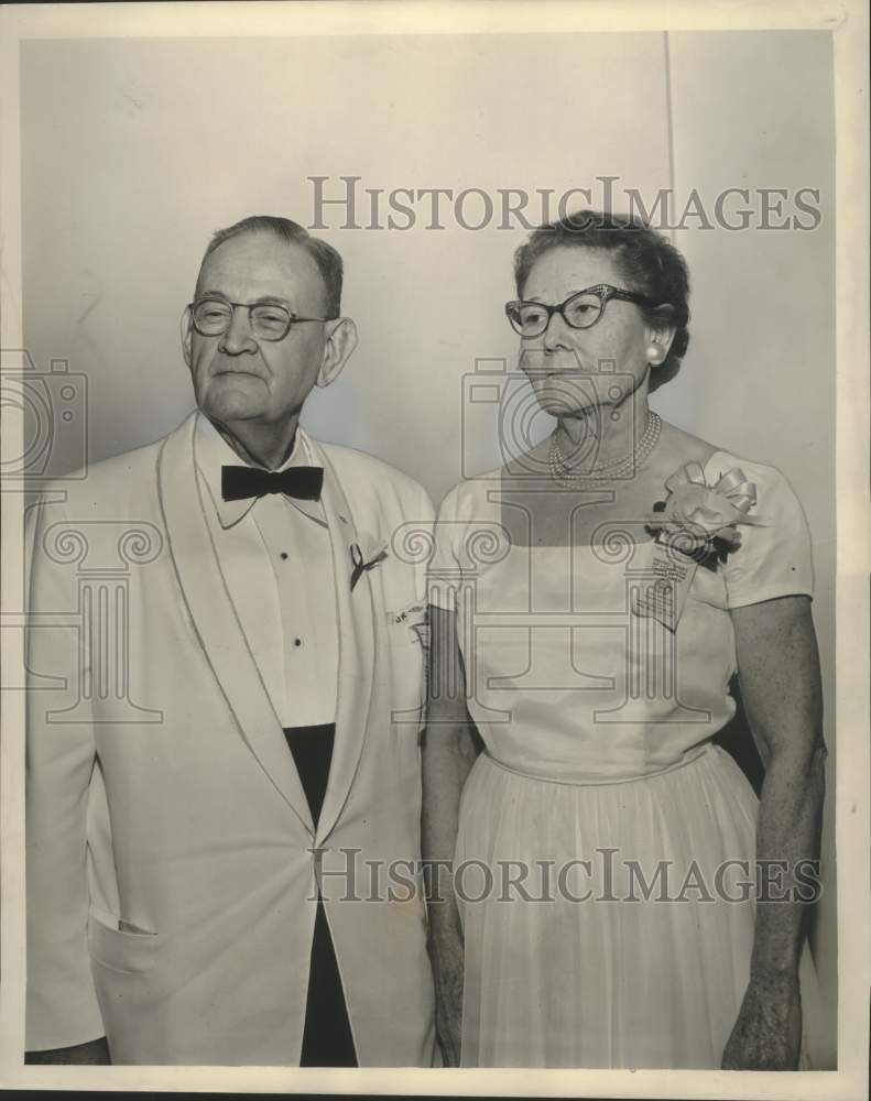 1961 Press Photo Jacob Kahn &amp; Ida Ruth Hall- Grand Court, Order of the Amaranth-Historic Images