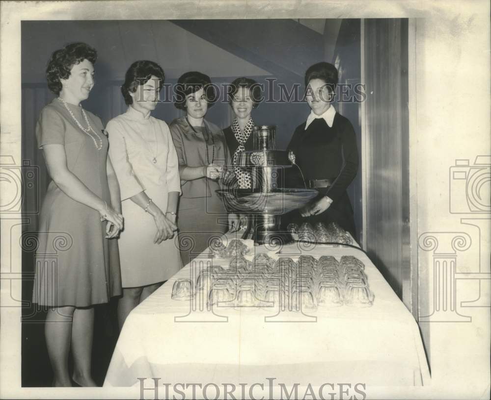 1970 Ladies of Council at Refreshment Table - Historic Images