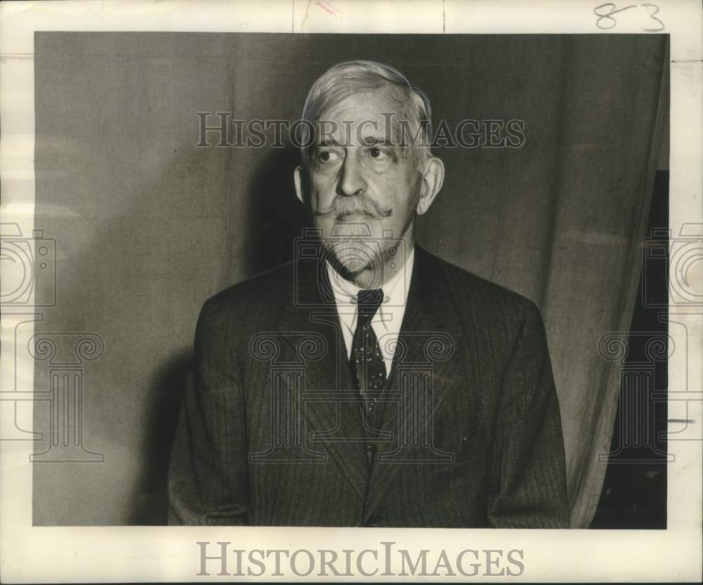 1950 Press Photo Emilio Levy, architect & city planner on New Orleans Terminal - Historic Images