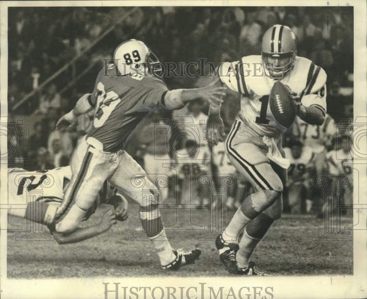 1970 Press Photo LSU quarterback Buddy Lee & University of Pacific's John Buck - Historic Images