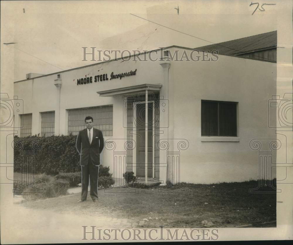 1957 Press Photo Moore Steel&#39;s William L. Jerome in New Orleans - Historic Images