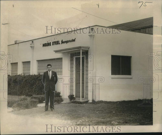1957 Press Photo Moore Steel's William L. Jerome in New Orleans - Historic Images