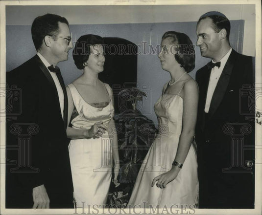 1959 Press Photo Dignitaries at The Captain's Dinner aboard the S.S. Ariadne - Historic Images