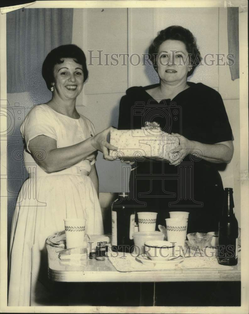 1961 Mrs. Clifton Iverson honored by Dorice Parkhurst of Navy Wives-Historic Images