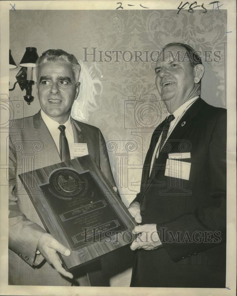 1967 Frank W. Grigsby honored by Charles Deano- Realtor of the Year-Historic Images