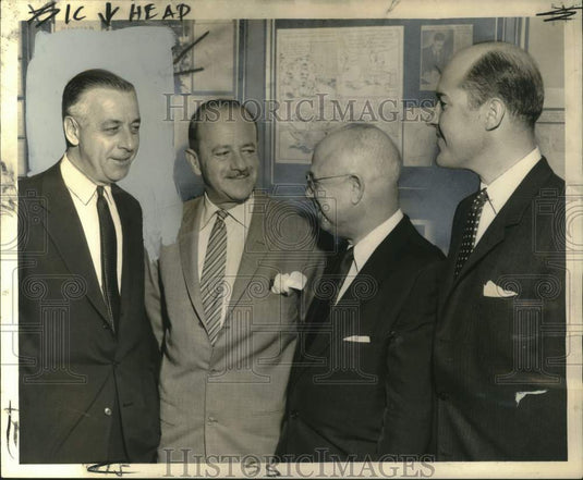 1958 Press Photo Wine & Liquor executives attending a caucus dinner, New Orleans - Historic Images