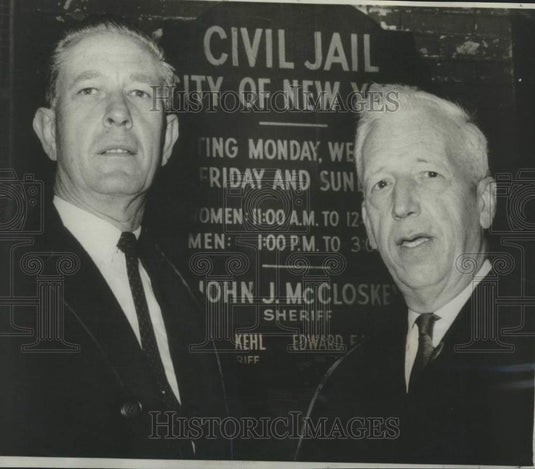1966 Douglas J. MacMahon &  John F. Horst in front of New York Jail-Historic Images