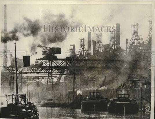 1961 Press Photo Rheinhausen iron and steelworks in western Europe - noo42636- Historic Images