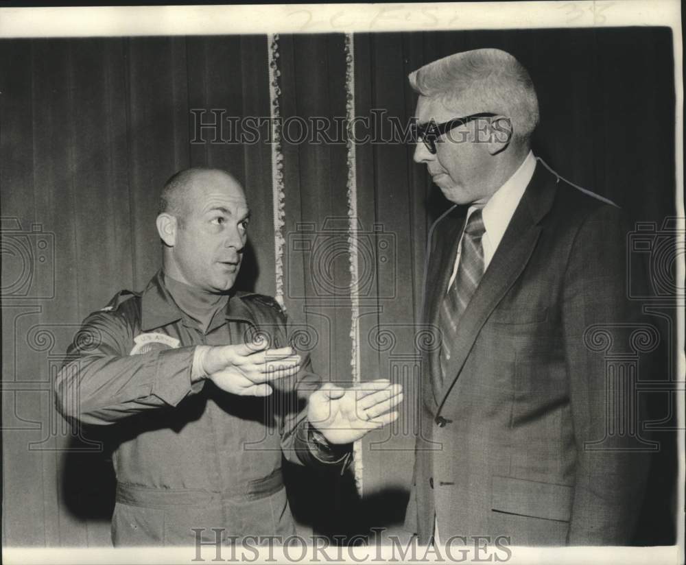 1972 Silver Eagles Commander Major Bill Bowling with John McCormick - Historic Images