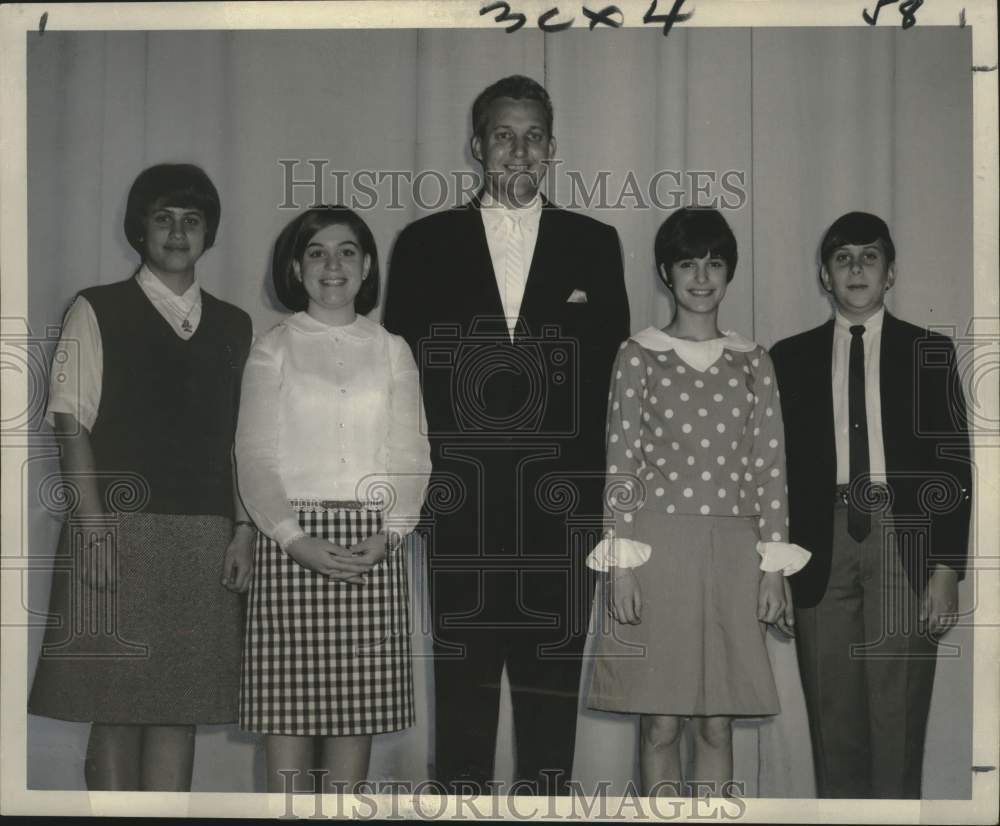 1966 Student Council Officers at McMain Junior High School-Historic Images