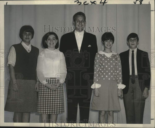 1966 Student Council Officers at McMain Junior High School-Historic Images